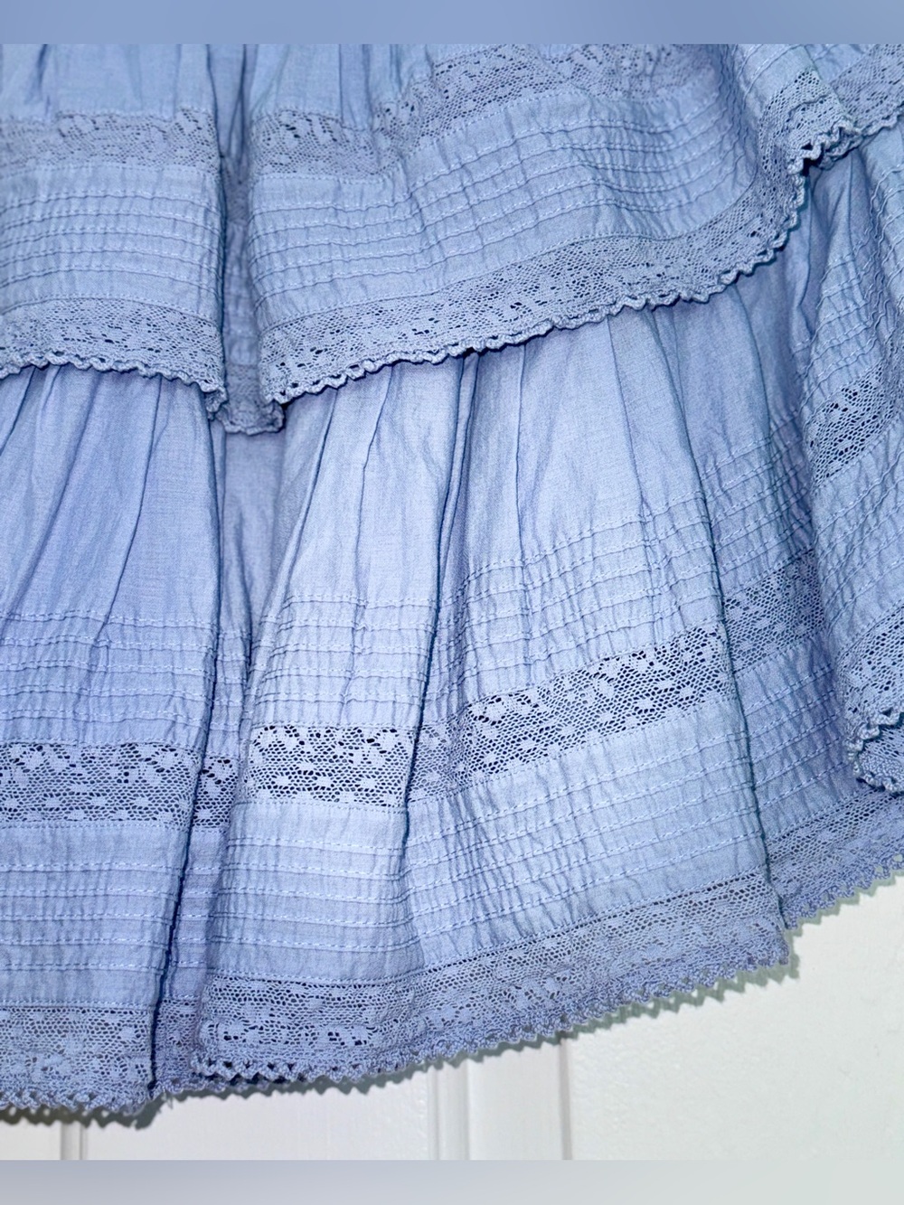 LoveShackFancy Heather Blue Ruffle Mini
Sz XS - Picture 5 of 6